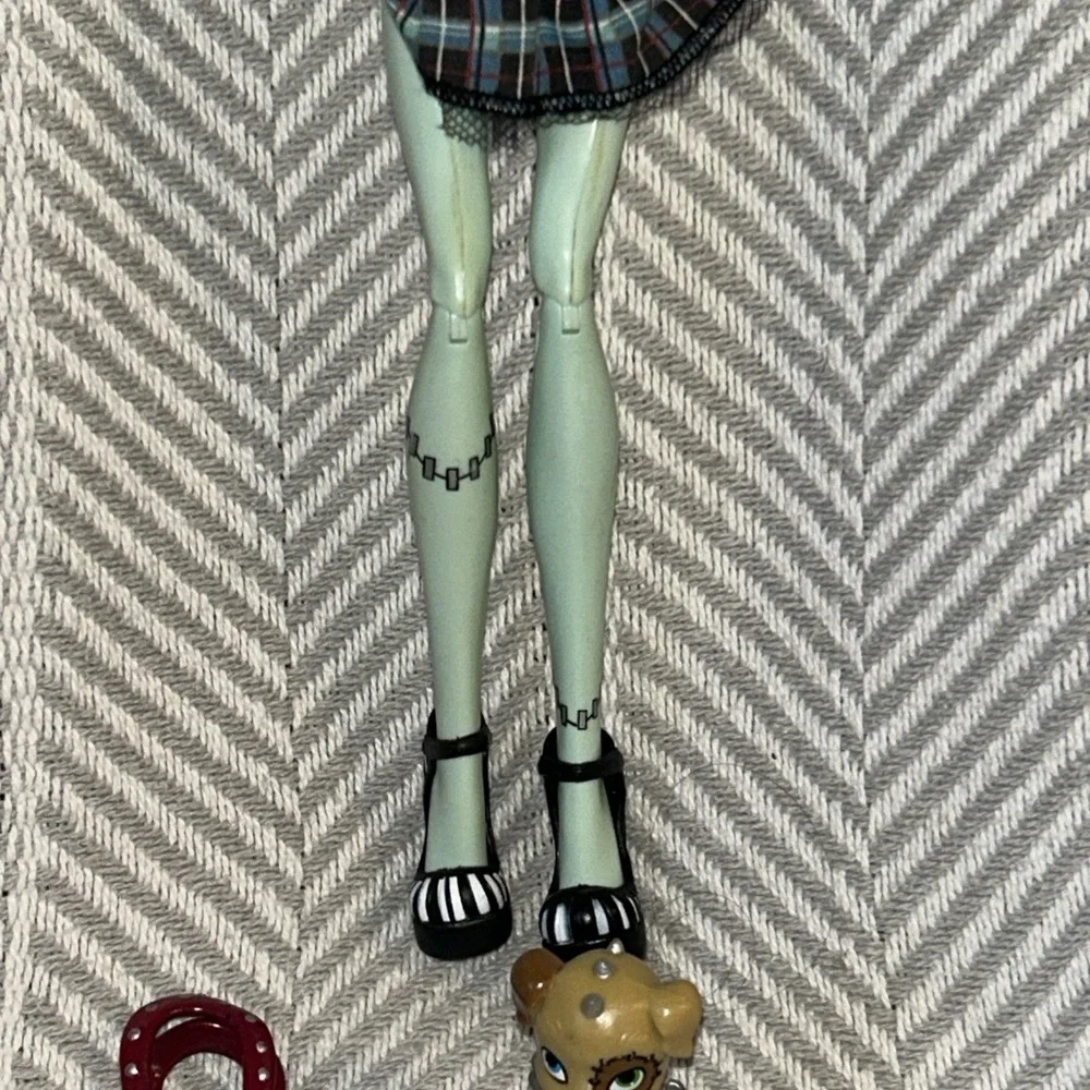 Monster High First Wave Frankie Stein Doll With Purse & Pet‎ With Clothes D4